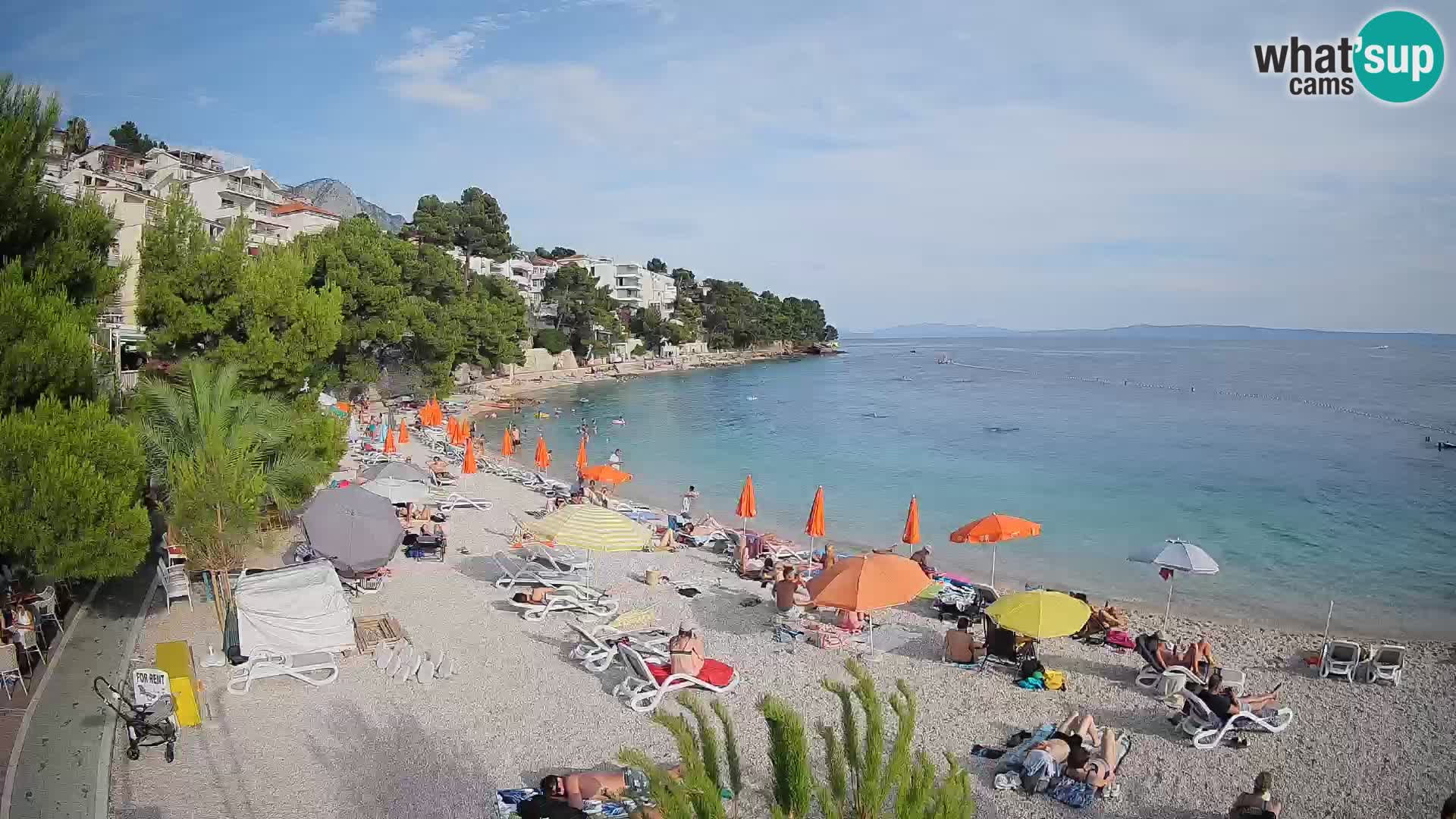 Webcam Playa Lučica Brela – Vista en directo de la costa adriática