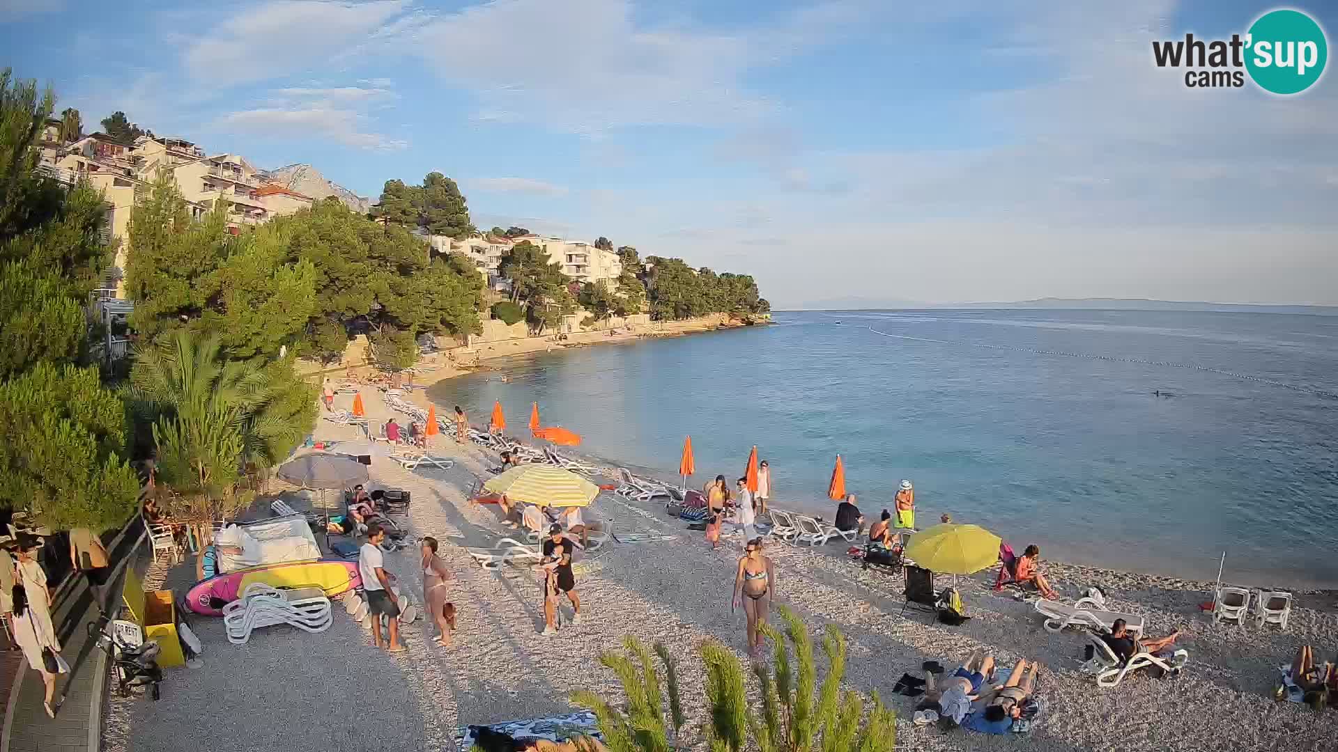 Webcam Spiaggia Lučica Brela – Vista live sulla costa adriatica