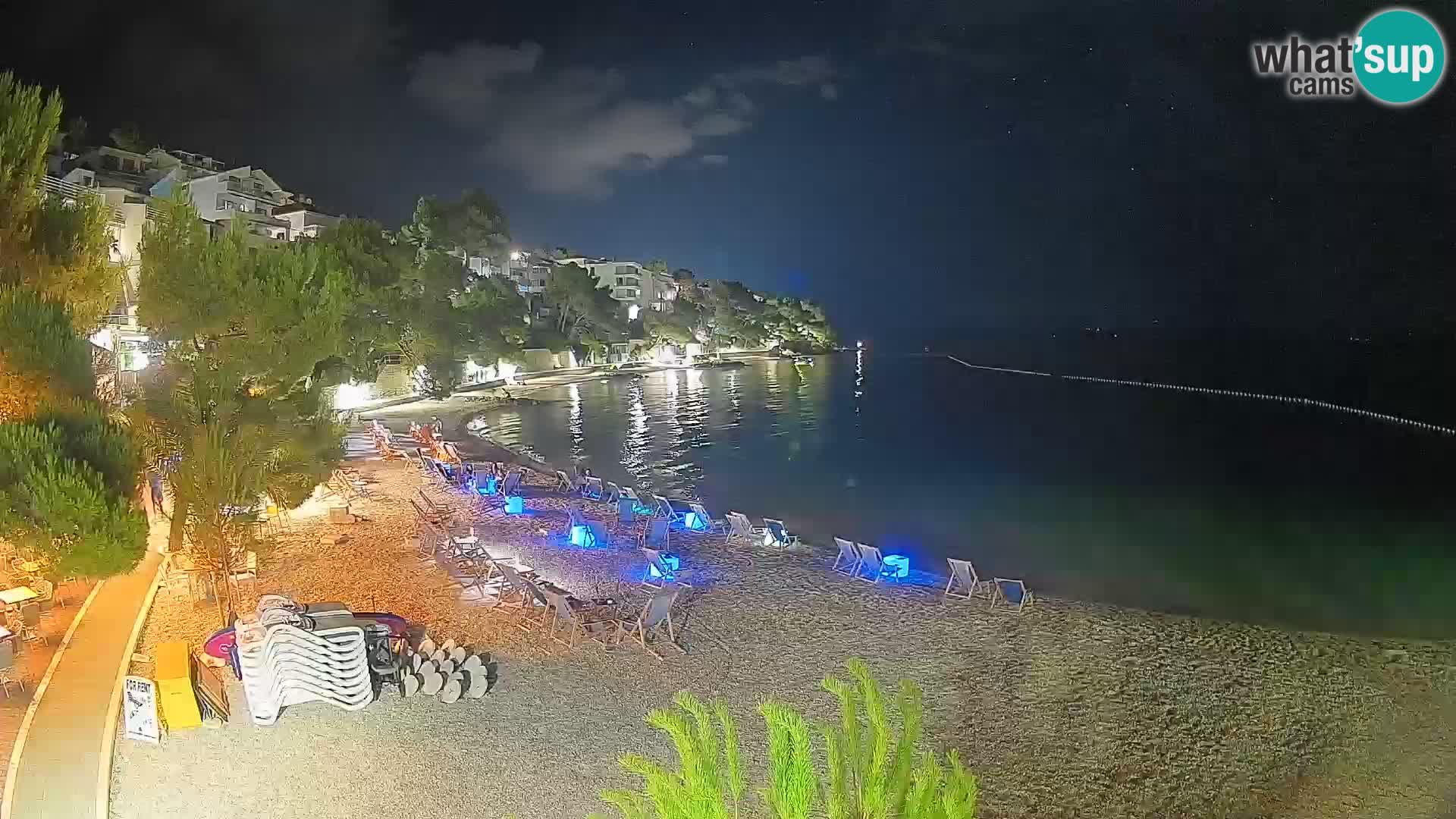 Webcam Playa Lučica Brela – Vista en directo de la costa adriática