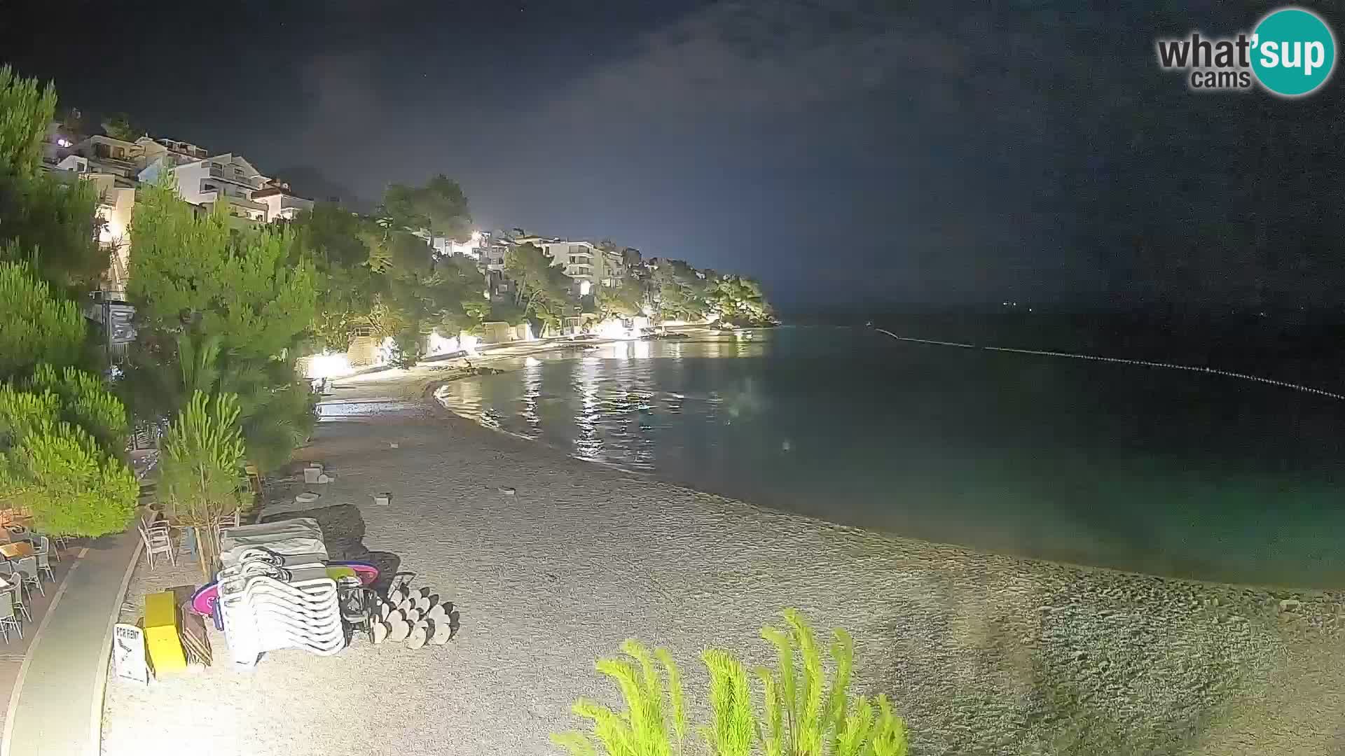 Webcam Playa Lučica Brela – Vista en directo de la costa adriática