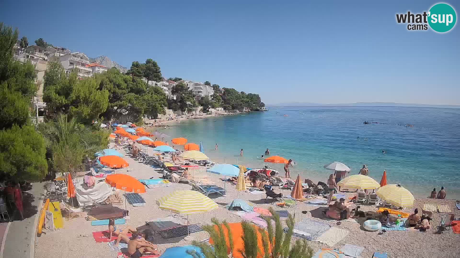 Webcam Lučica Beach Brela – Live View from the Adriatic Coast