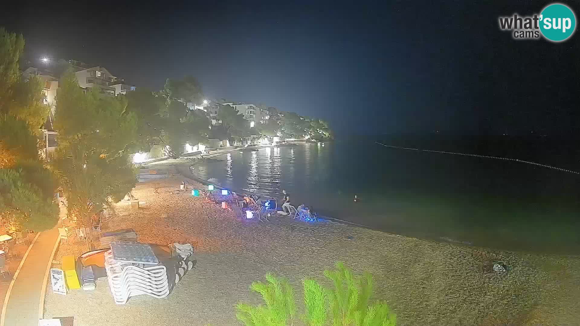 Spletna kamera Plaža Lučica Brela – Pogled v živo na Jadransko obalo
