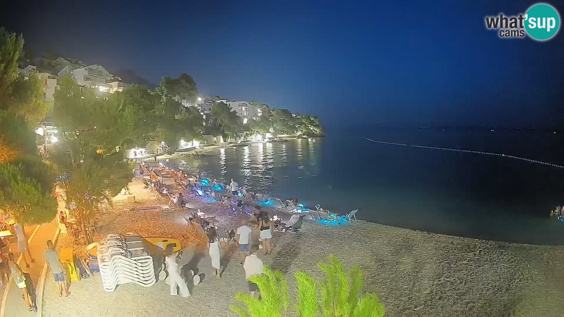 Spletna kamera Plaža Lučica Brela – Pogled v živo na Jadransko obalo