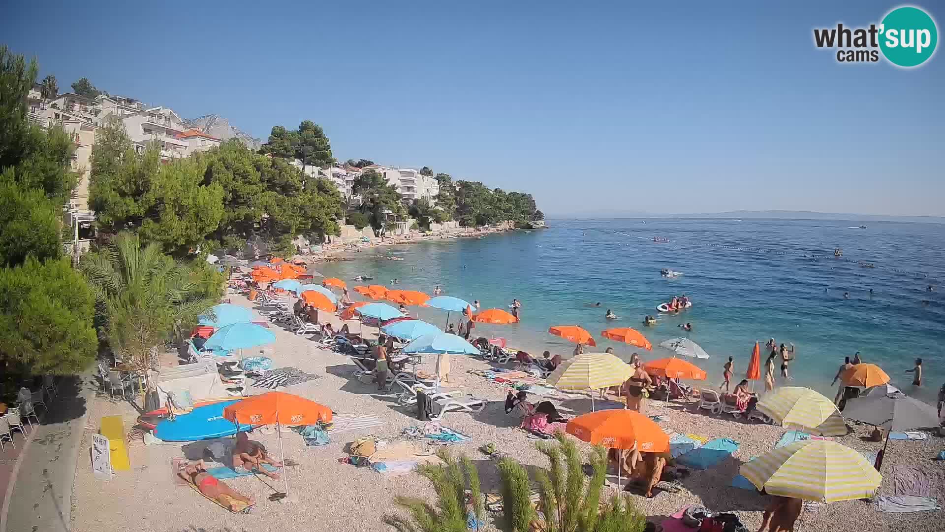 Webcam Lučica Beach Brela – Live View from the Adriatic Coast