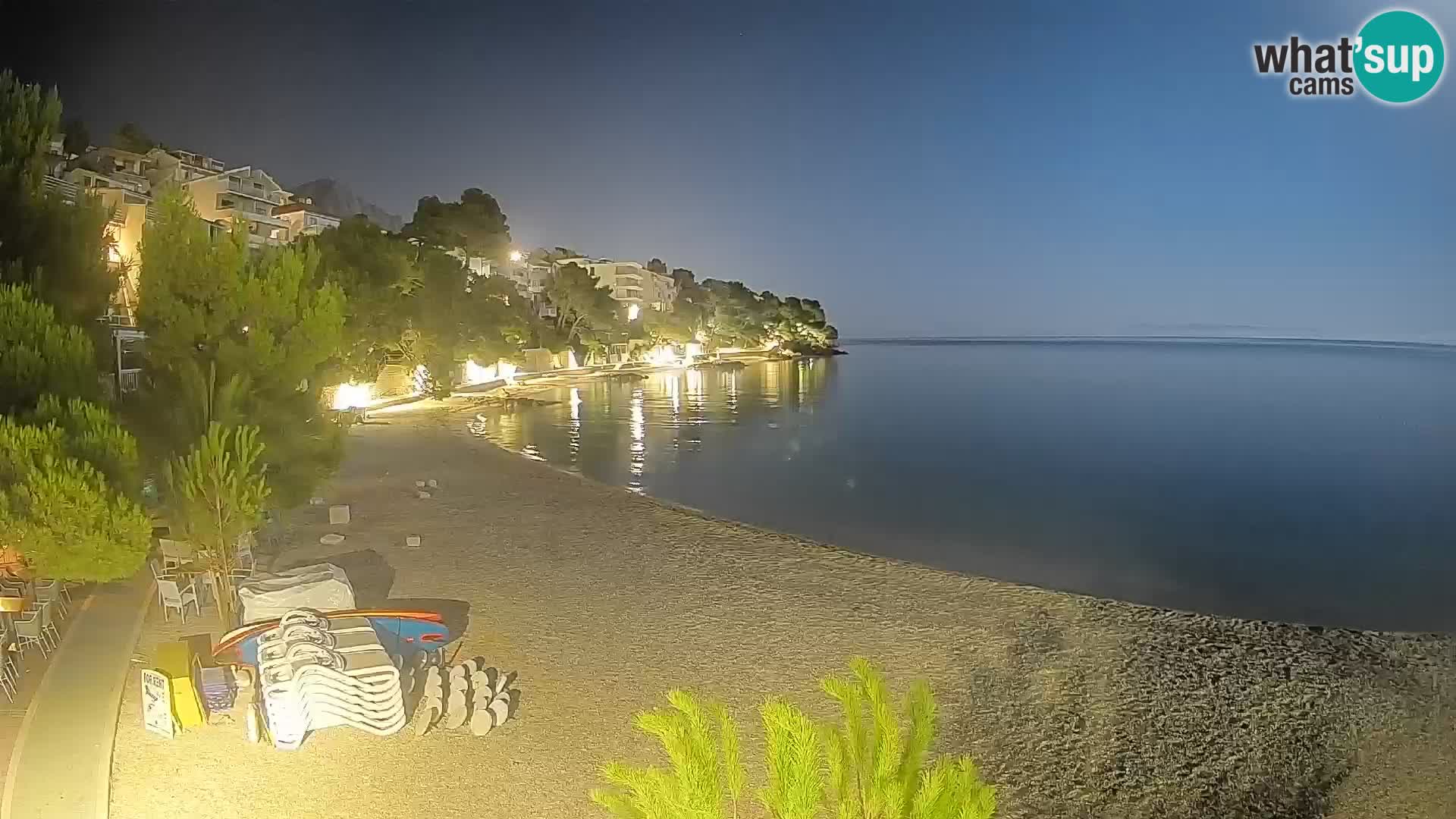Webcam Playa Lučica Brela – Vista en directo de la costa adriática