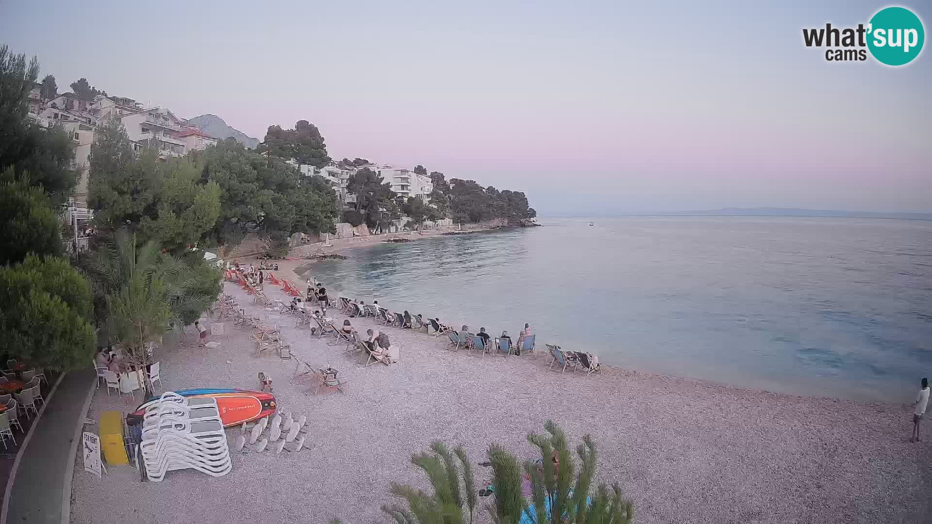 Webcam Spiaggia Lučica Brela – Vista live sulla costa adriatica