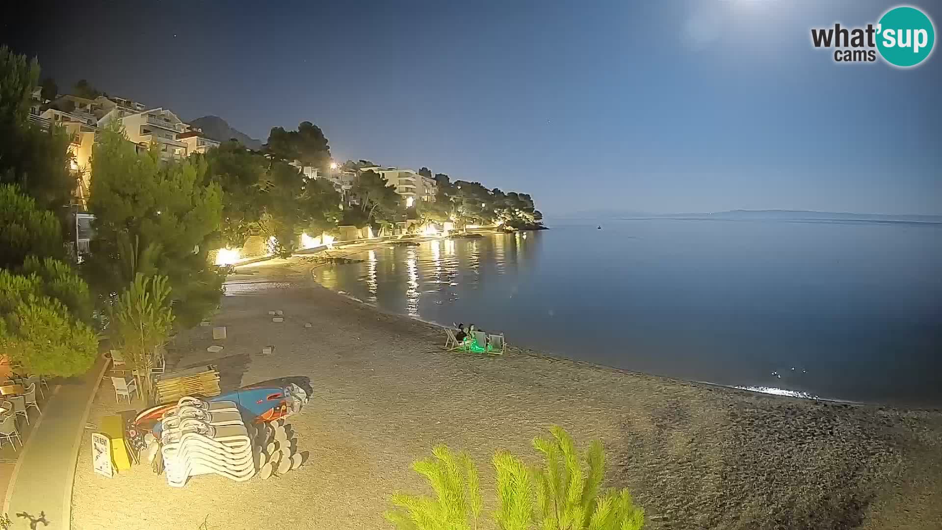 Webcam Lučica Strand Beach Brela – Liveblick von der Adriaküste