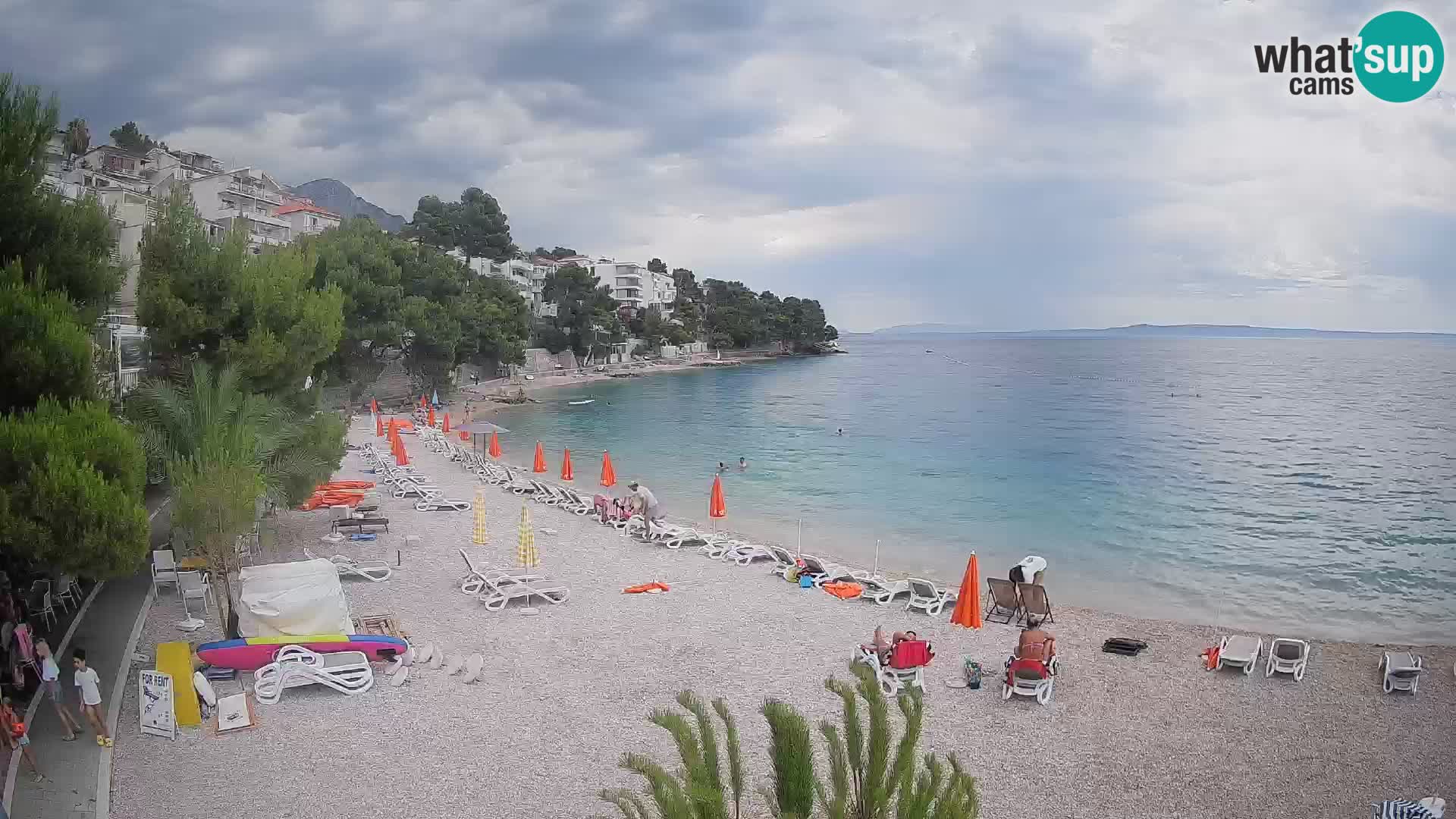 Webcam Lučica Beach Brela – Live View from the Adriatic Coast