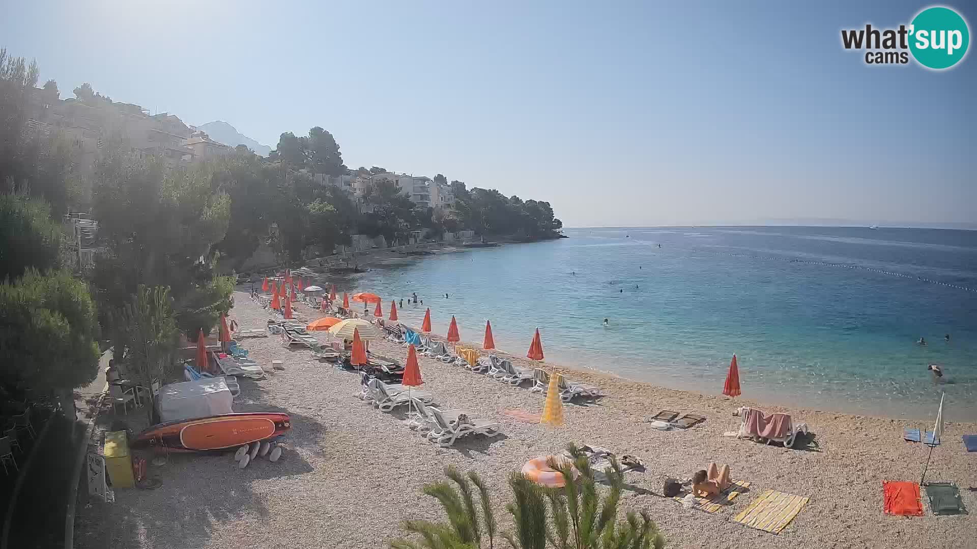 Webcam Lučica Beach Brela – Live View from the Adriatic Coast