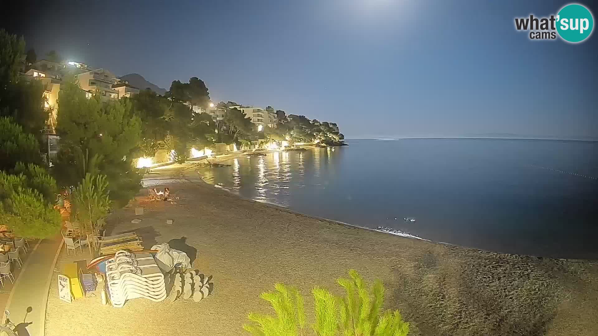 Webcam Playa Lučica Brela – Vista en directo de la costa adriática