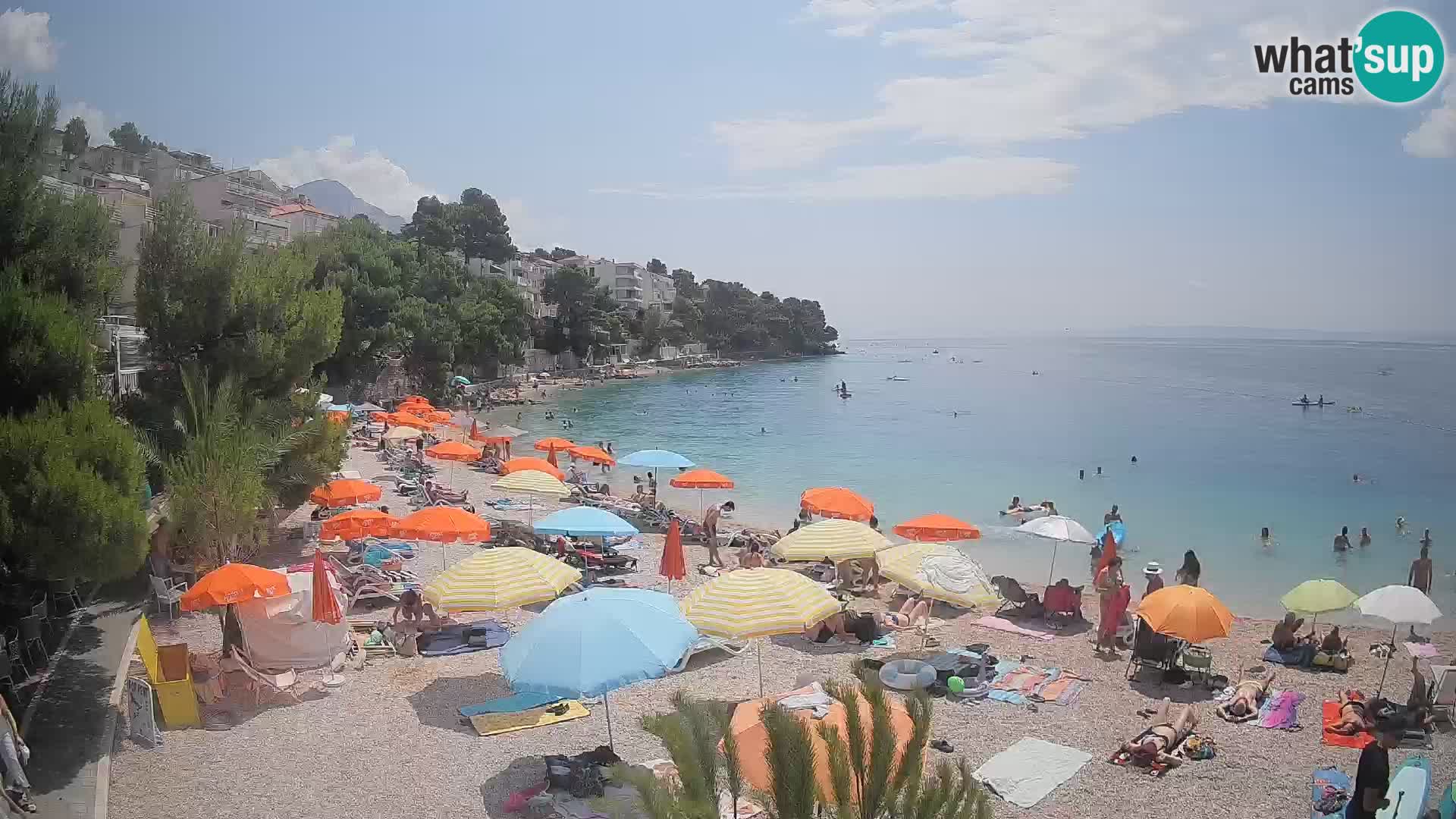 Webcam Lučica Beach Brela – Live View from the Adriatic Coast