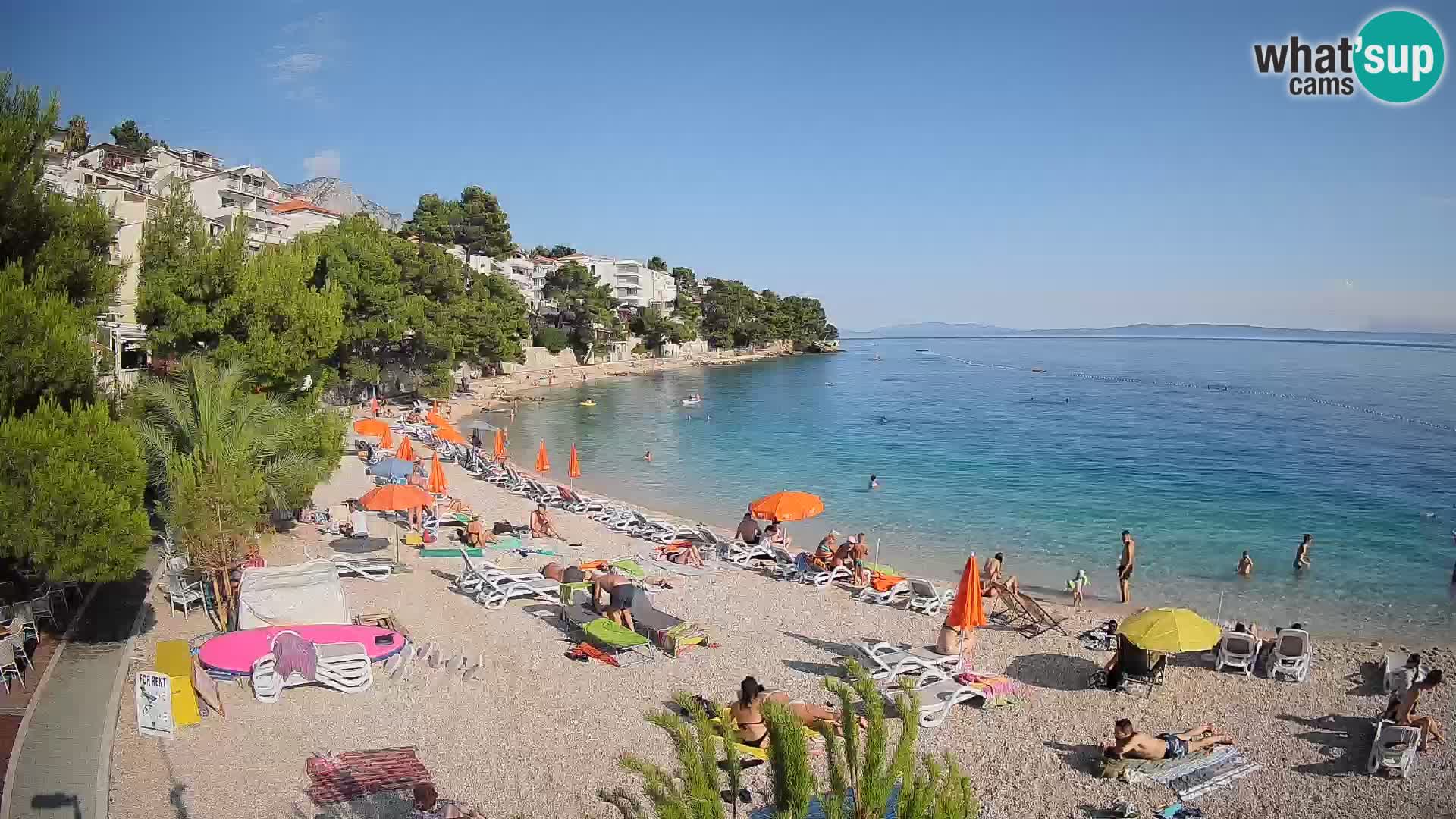 Webcam Playa Lučica Brela – Vista en directo de la costa adriática