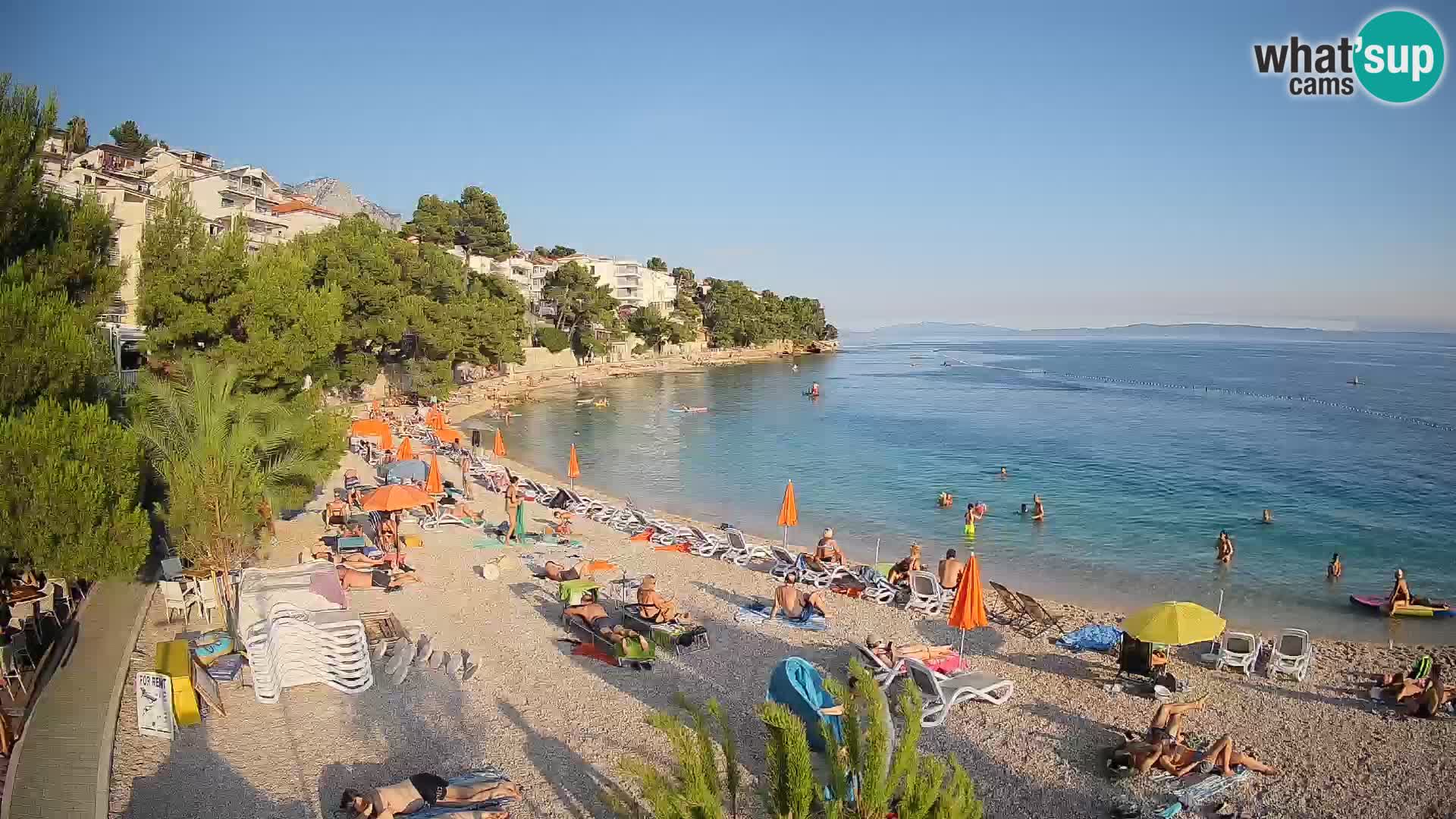 Webcam Playa Lučica Brela – Vista en directo de la costa adriática