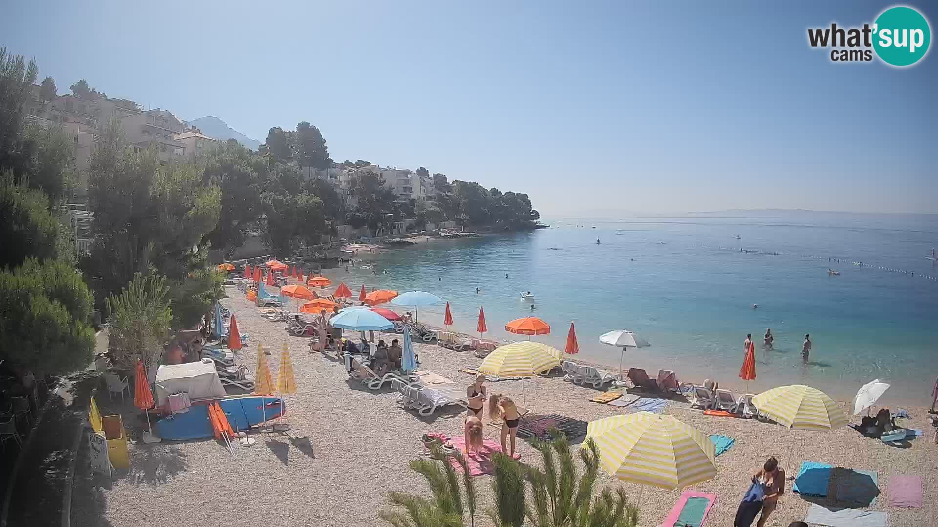 Webcam Playa Lučica Brela – Vista en directo de la costa adriática