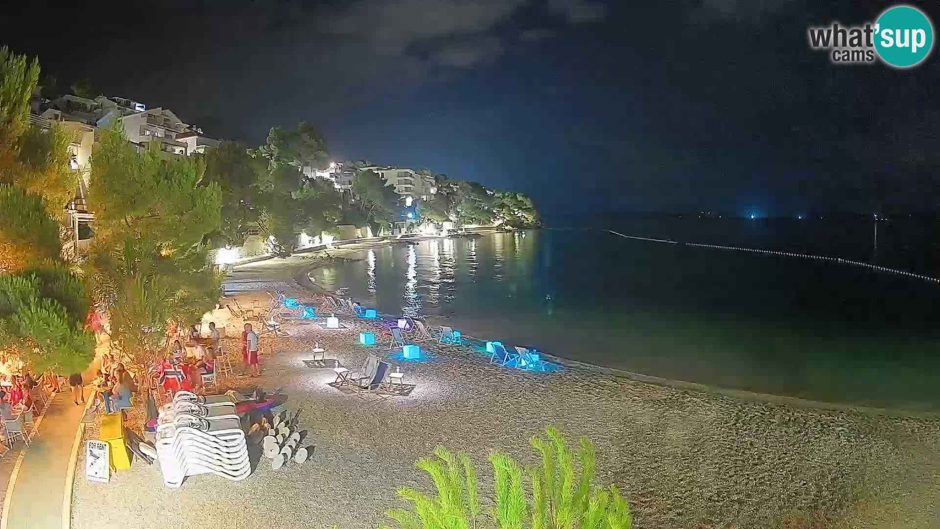 Webcam Plage Lučica Brela – Vue en direct sur la côte adriatique