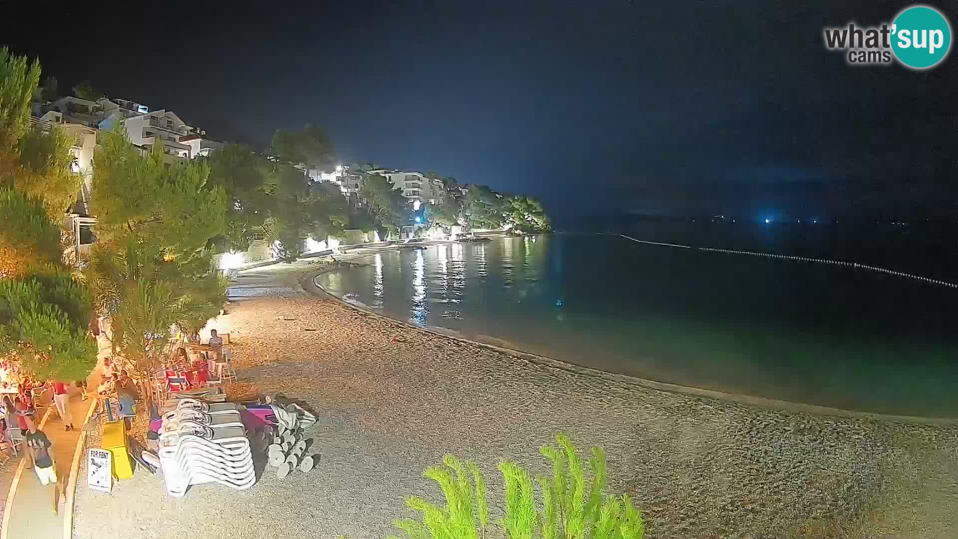Web kamera Plaža Lučica Brela – Pogled uživo na jadransku obalu