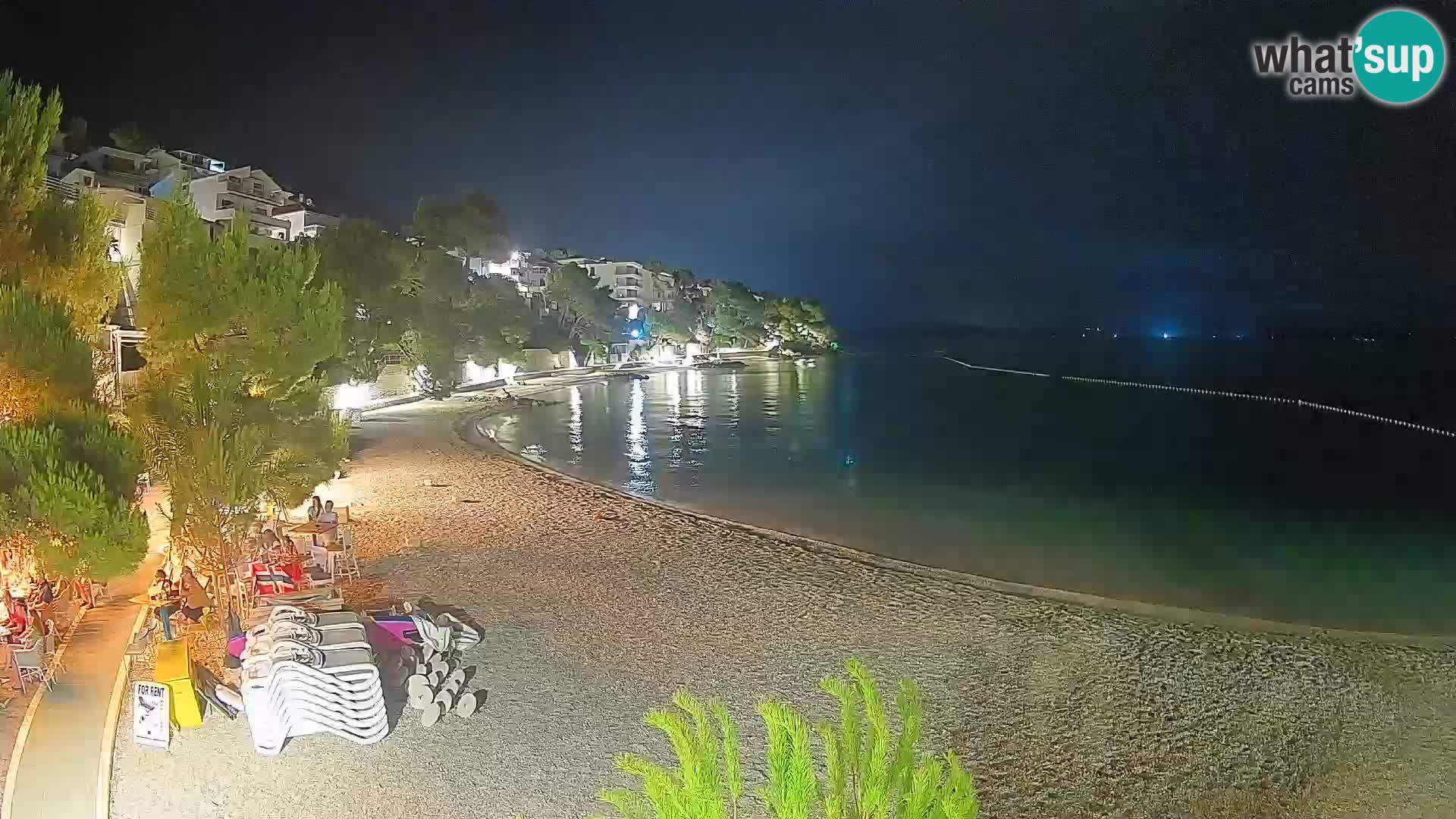 Webcam Plage Lučica Brela – Vue en direct sur la côte adriatique