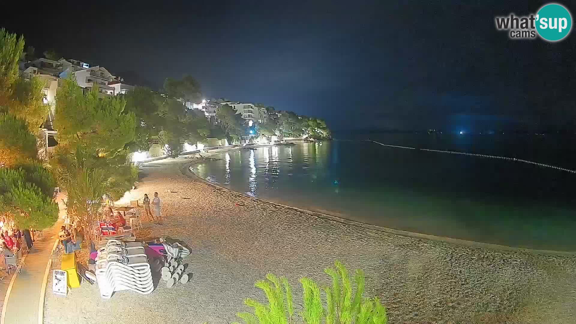 Web kamera Plaža Lučica Brela – Pogled uživo na jadransku obalu