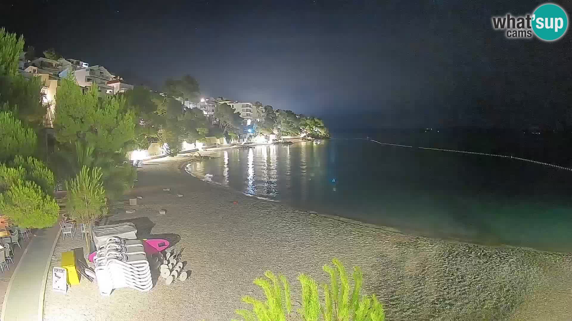 Webcam Plage Lučica Brela – Vue en direct sur la côte adriatique