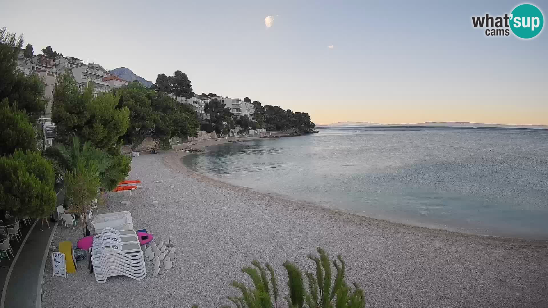 Webcam Lučica Beach Brela – Live View from the Adriatic Coast