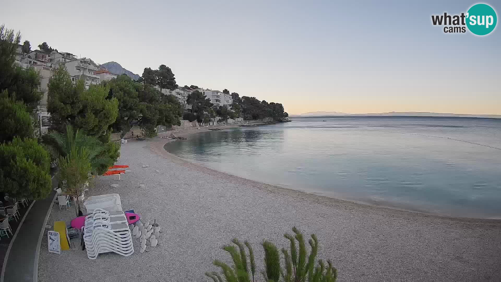 Webcam Playa Lučica Brela – Vista en directo de la costa adriática