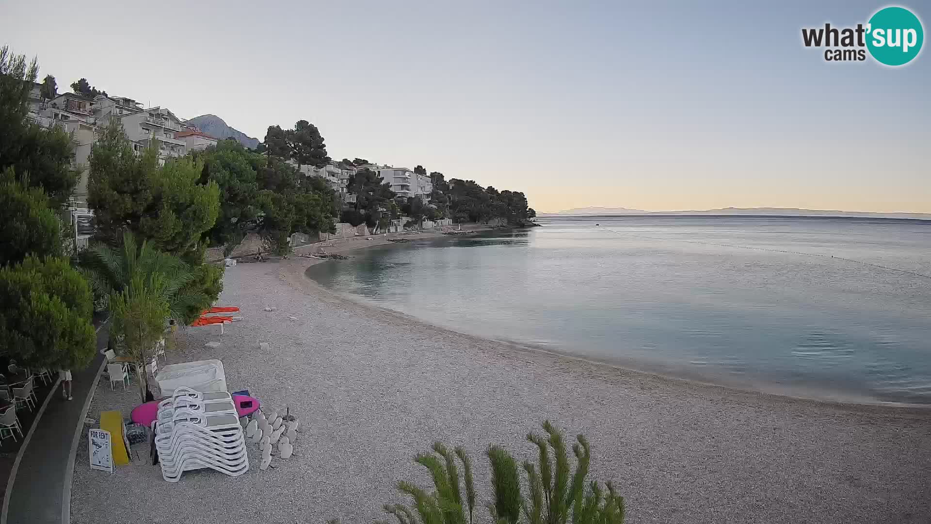 Webcam Playa Lučica Brela – Vista en directo de la costa adriática