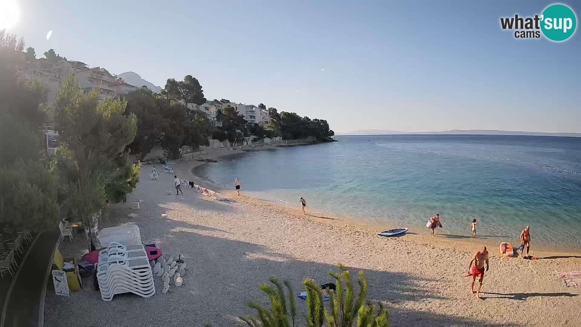 Webcam Playa Lučica Brela – Vista en directo de la costa adriática