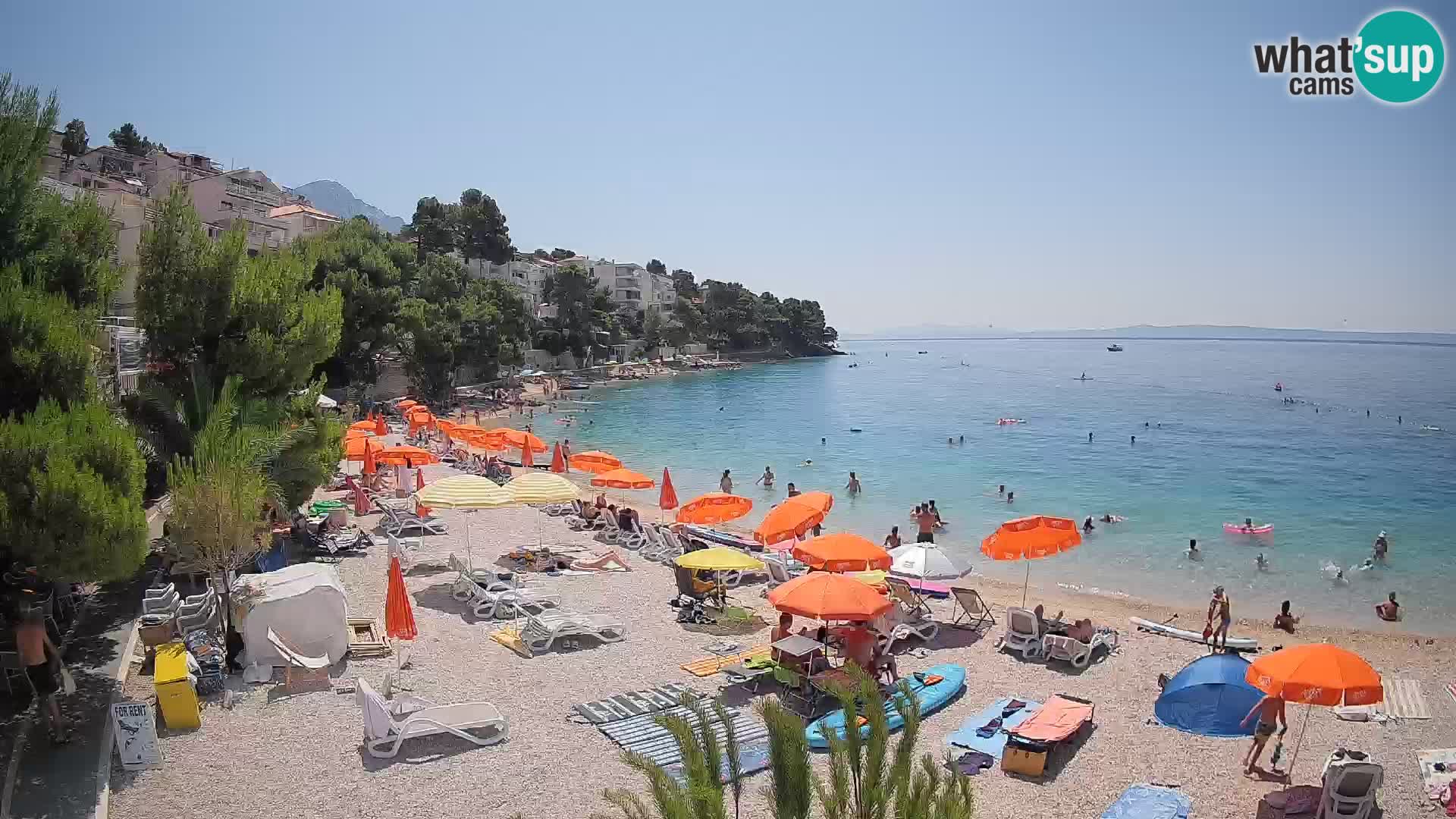 Webcam Playa Lučica Brela – Vista en directo de la costa adriática