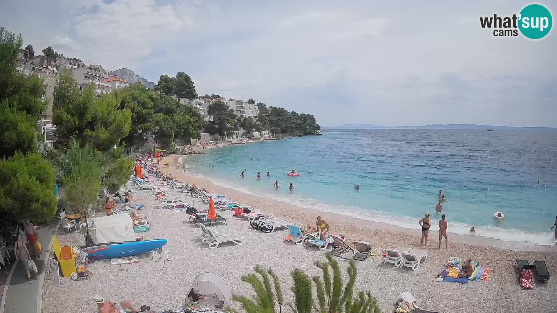 Webcam Playa Lučica Brela – Vista en directo de la costa adriática