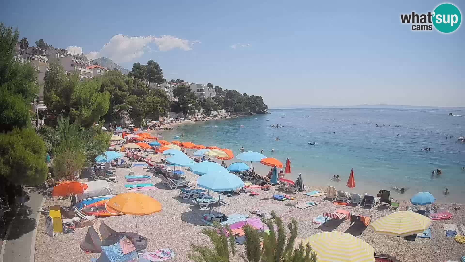 Webcam Lučica Beach Brela – Live View from the Adriatic Coast
