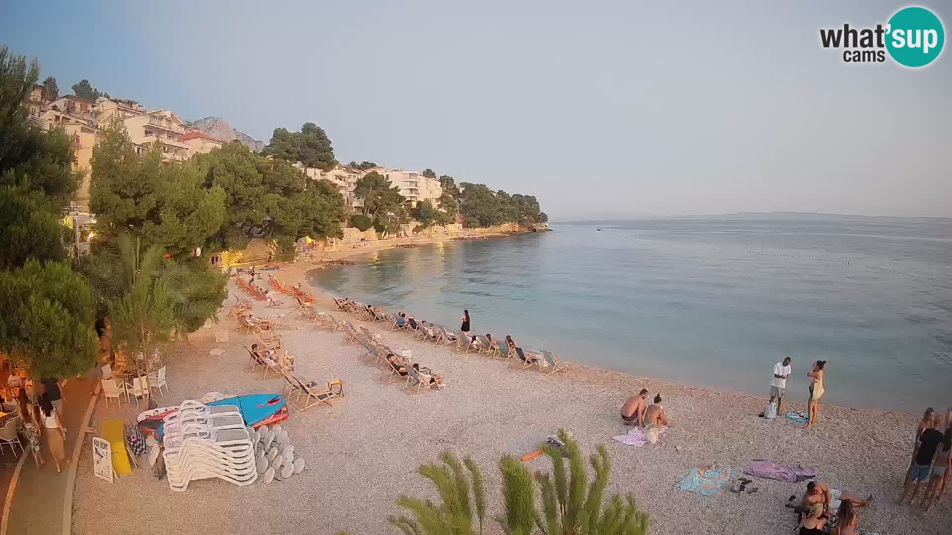 Webcam Spiaggia Lučica Brela – Vista live sulla costa adriatica