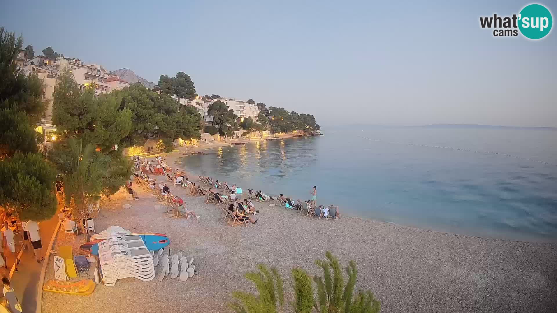 Webcam Spiaggia Lučica Brela – Vista live sulla costa adriatica