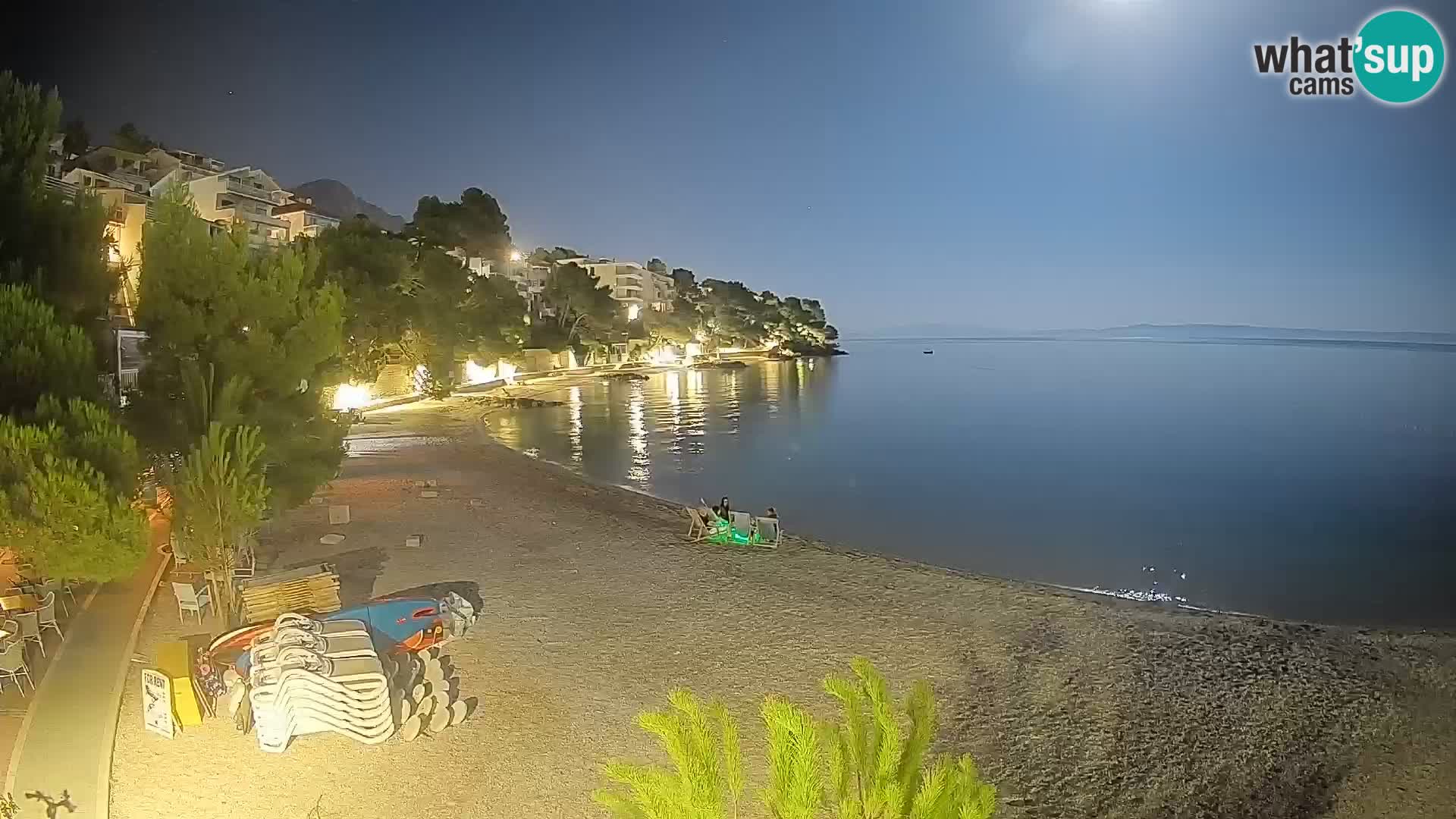 Webcam Lučica Strand Beach Brela – Liveblick von der Adriaküste