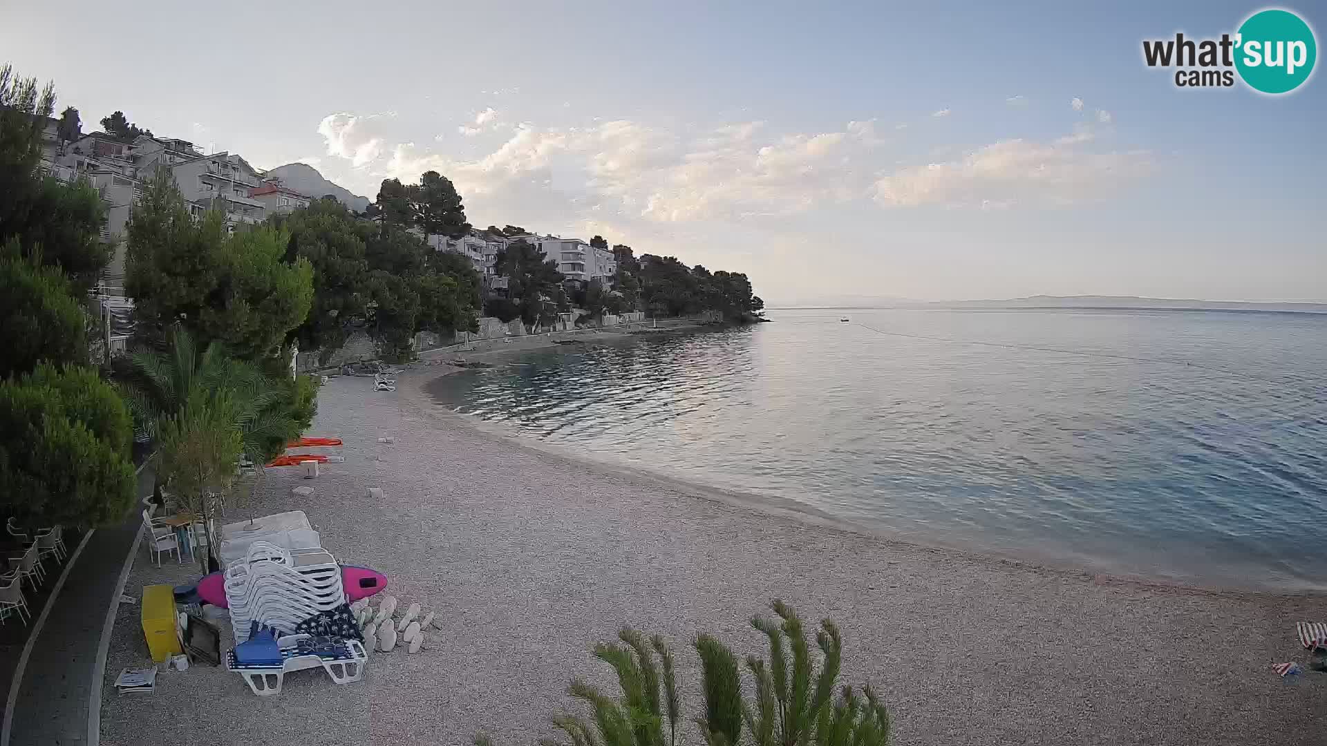 Webcam Lučica Beach Brela – Live View from the Adriatic Coast