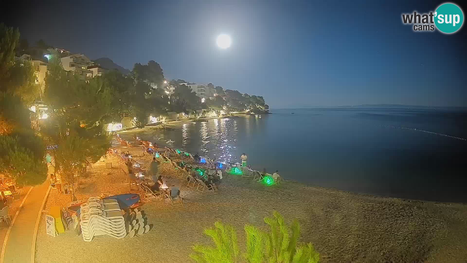 Webcam Spiaggia Lučica Brela – Vista live sulla costa adriatica