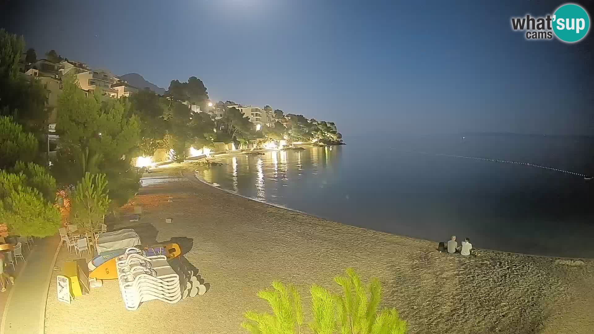 Webcam Plage Lučica Brela – Vue en direct sur la côte adriatique