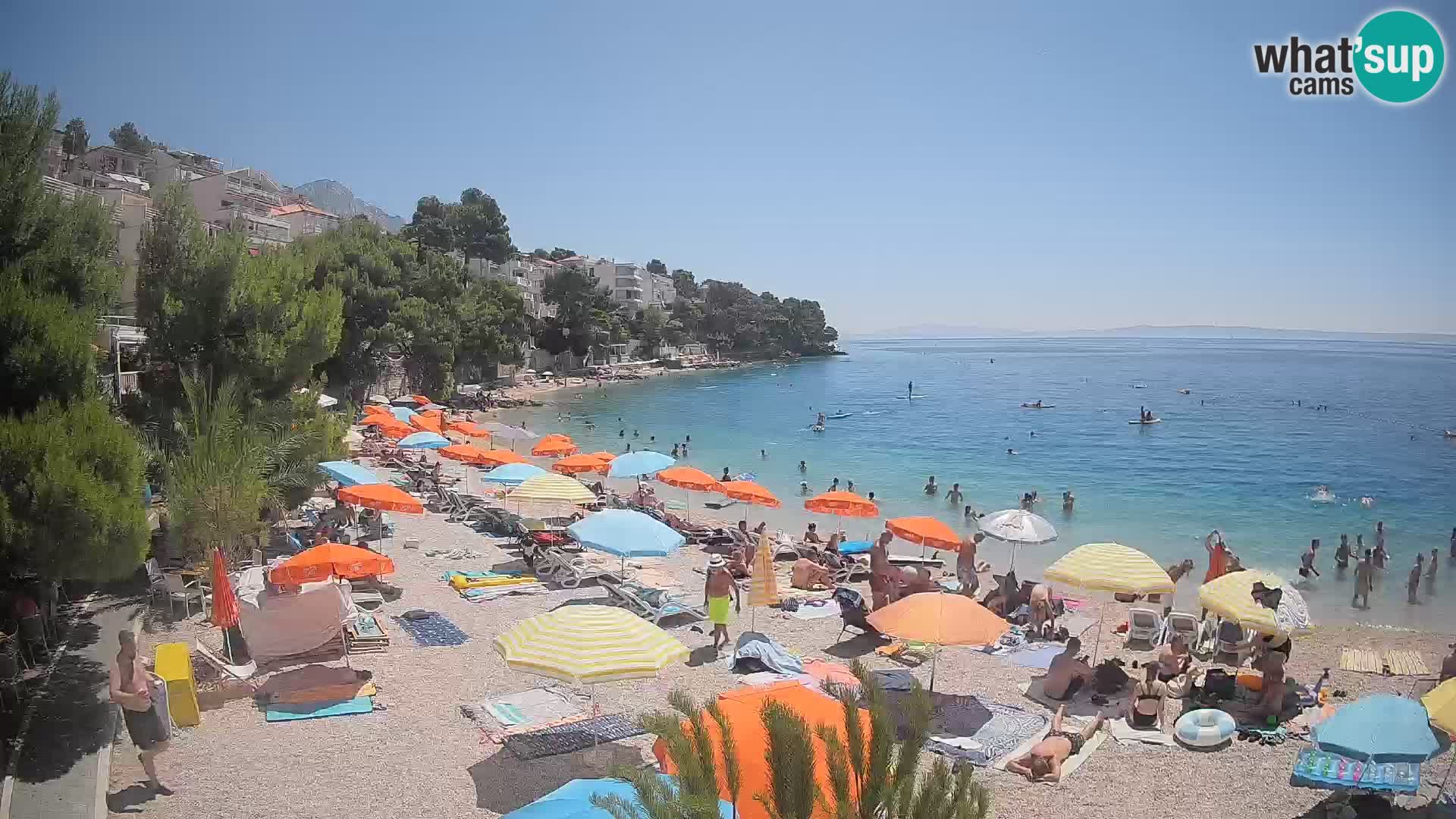Webcam Lučica Beach Brela – Live View from the Adriatic Coast