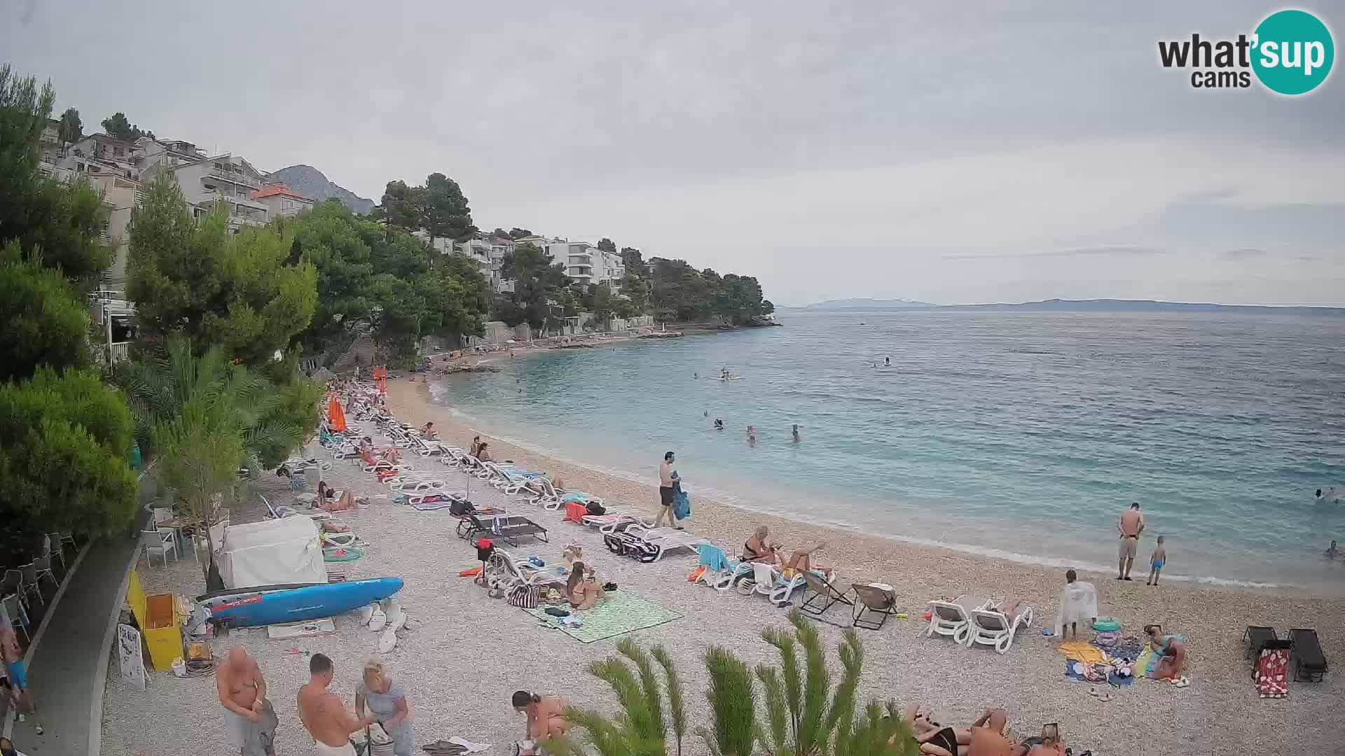 Webcam Lučica Beach Brela – Live View from the Adriatic Coast