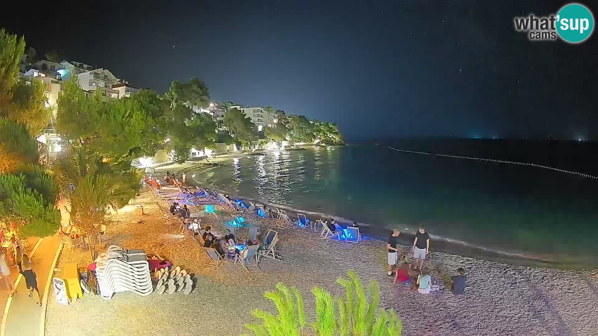 Webcam Spiaggia Lučica Brela – Vista live sulla costa adriatica