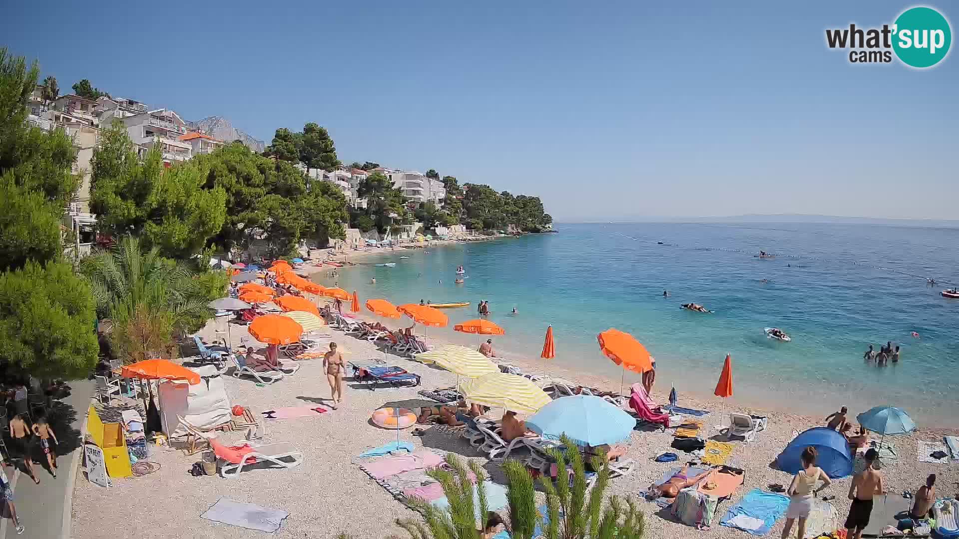 Webcam Lučica Beach Brela – Live View from the Adriatic Coast