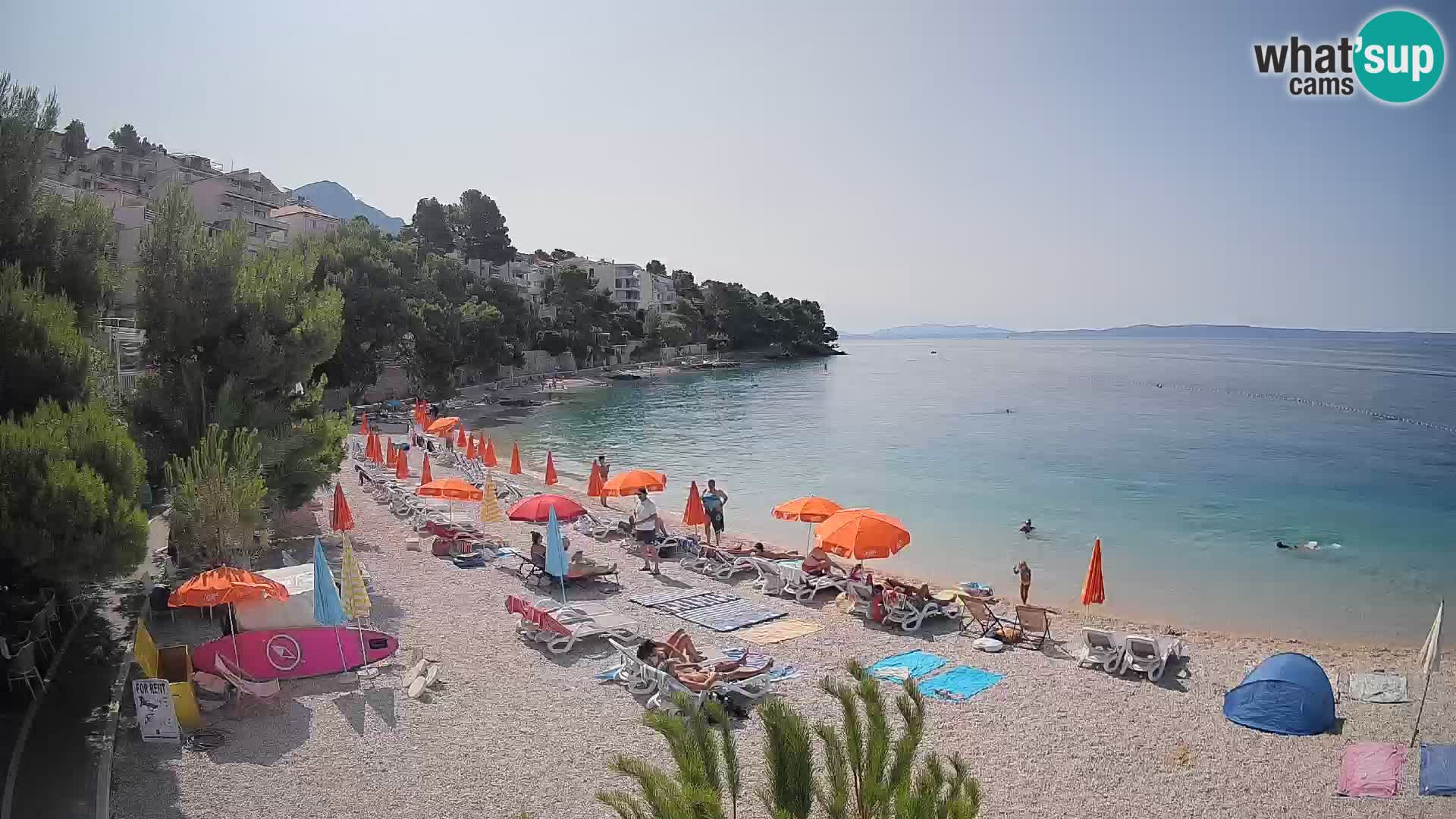 Webcam Playa Lučica Brela – Vista en directo de la costa adriática