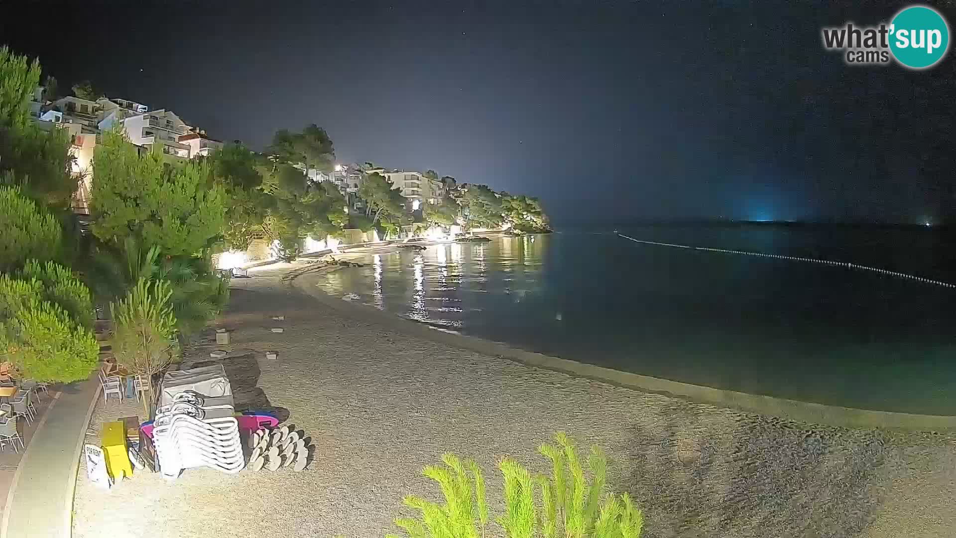 Webcam Lučica Strand Beach Brela – Liveblick von der Adriaküste