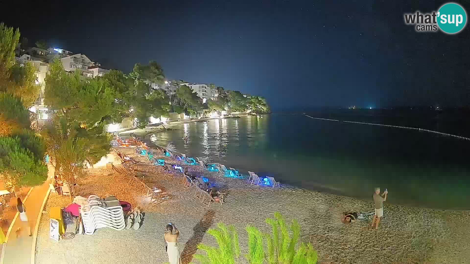Webcam Plage Lučica Brela – Vue en direct sur la côte adriatique
