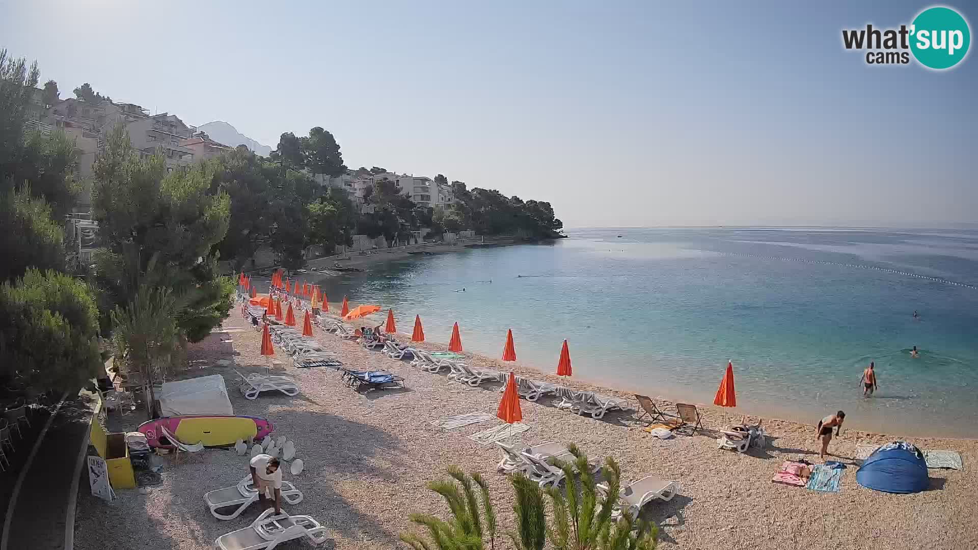 Webcam Lučica Beach Brela – Live View from the Adriatic Coast