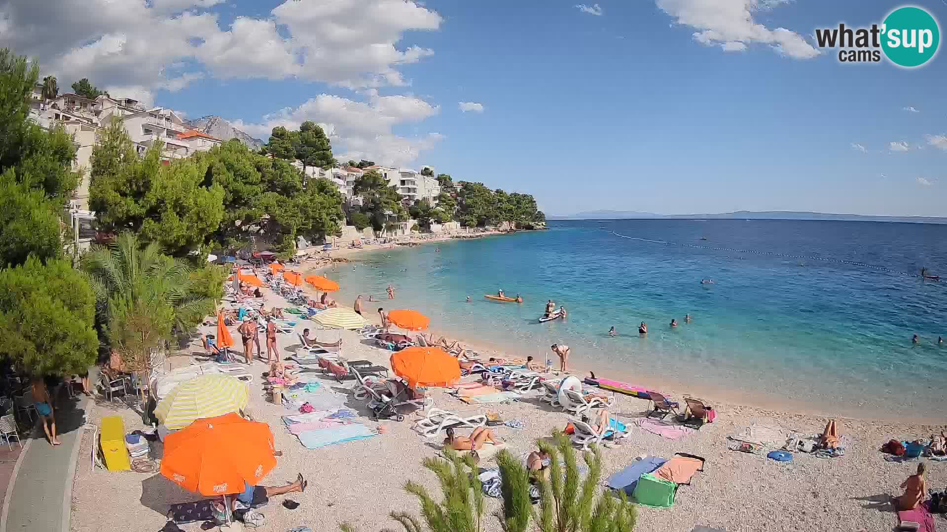 Webcam Lučica Beach Brela – Live View from the Adriatic Coast
