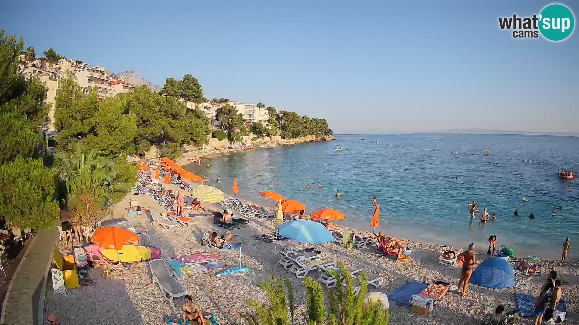 Webcam Lučica Beach Brela – Live View from the Adriatic Coast