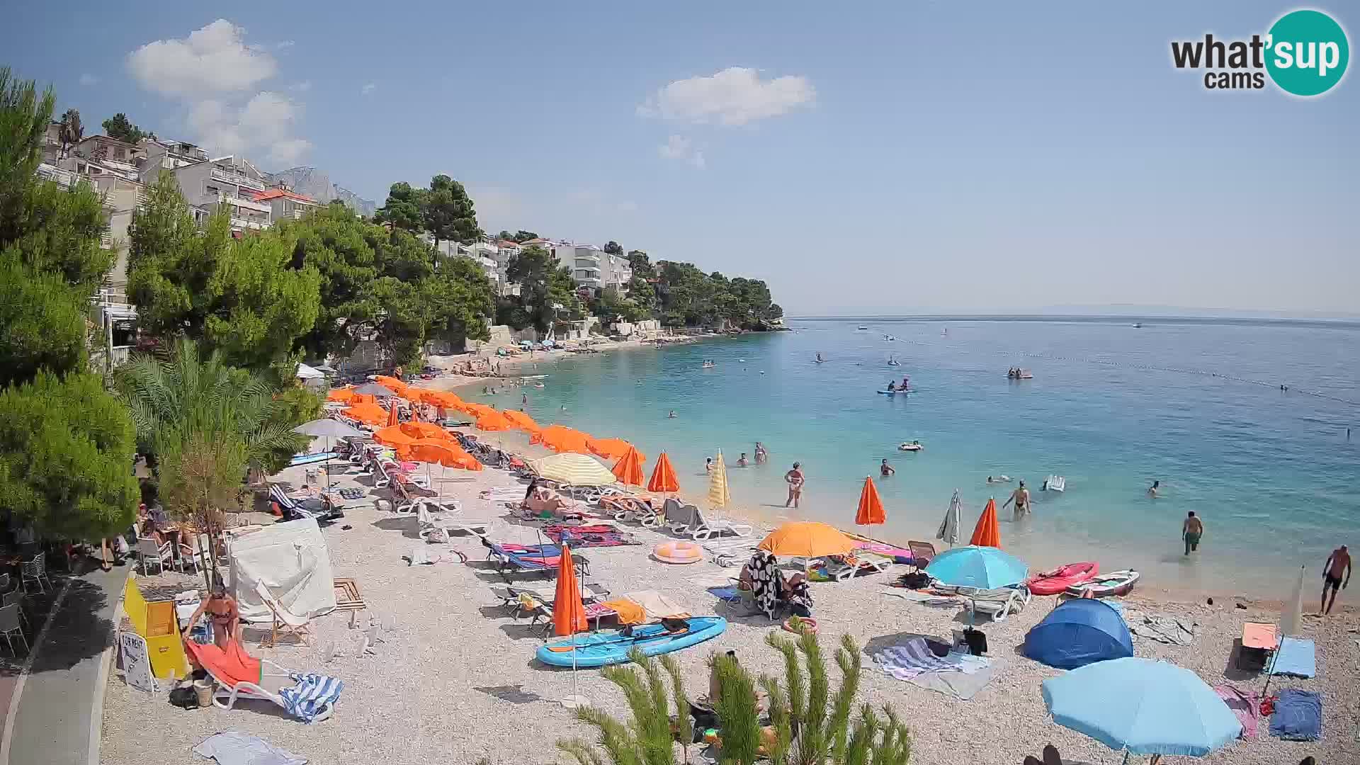 Webcam Playa Lučica Brela – Vista en directo de la costa adriática