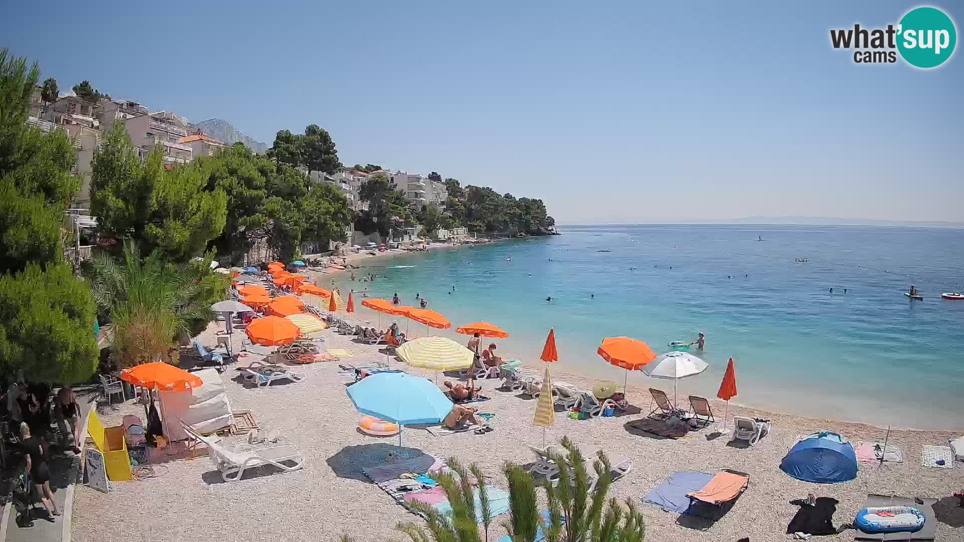 Webcam Lučica Beach Brela – Live View from the Adriatic Coast