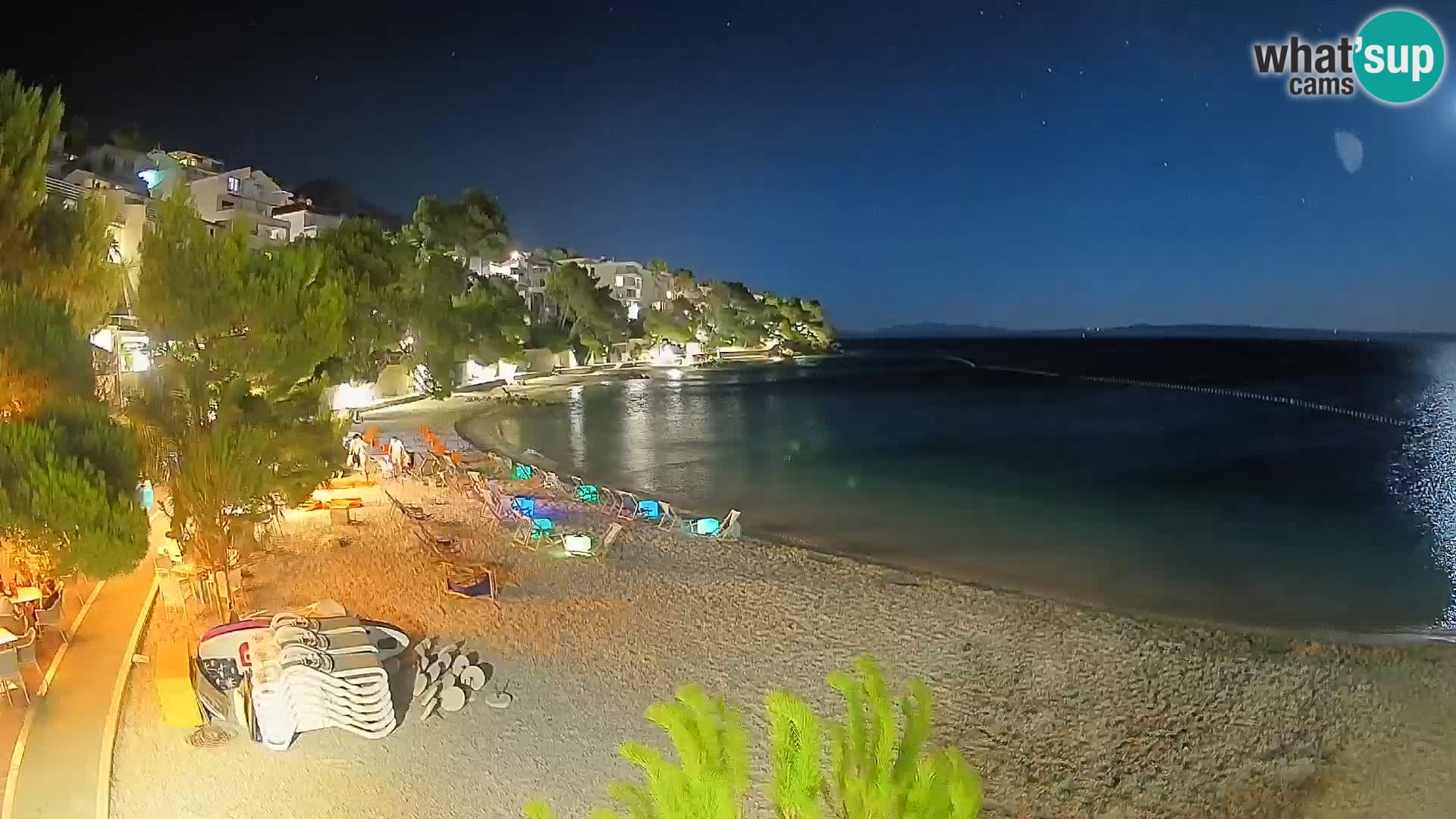 Webcam Spiaggia Lučica Brela – Vista live sulla costa adriatica