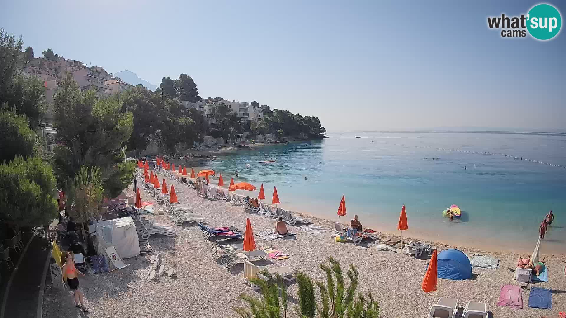 Webcam Lučica Beach Brela – Live View from the Adriatic Coast